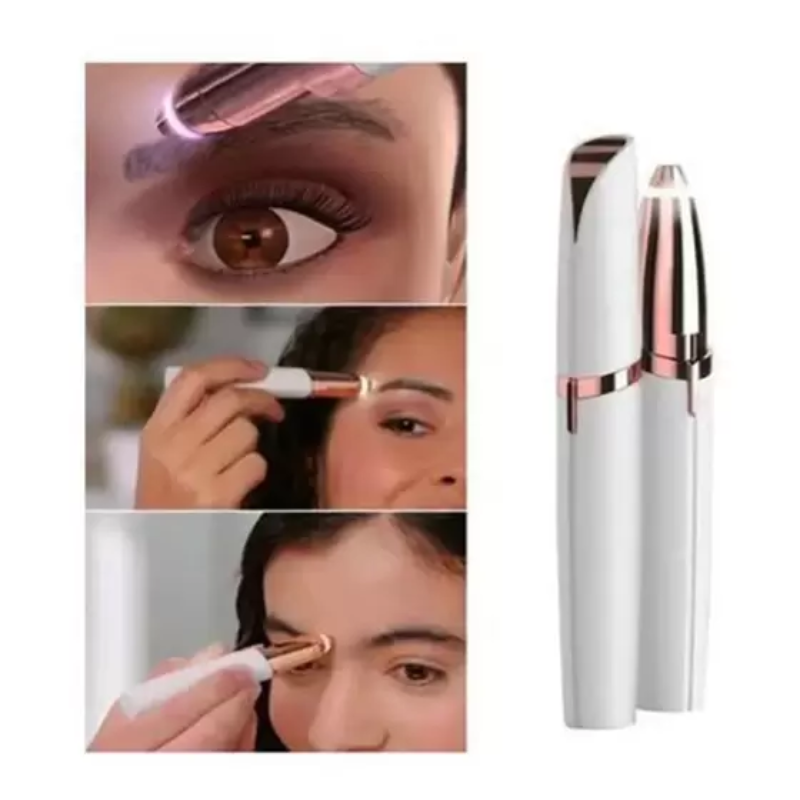 Caneta Depiladora Sobrancelha Elétrico Recarregável USB Bivolt - (Cores Sortidas)