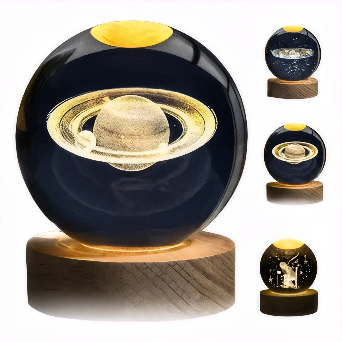 Lúminária de Mesa RGB ou Cor Quente Bola Cristal (Modelos Sortidos) - BM-F976B