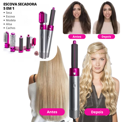 ThermaGlow - Escova Secadora de Cabelo 5 em 1 Multifuncional 110v
