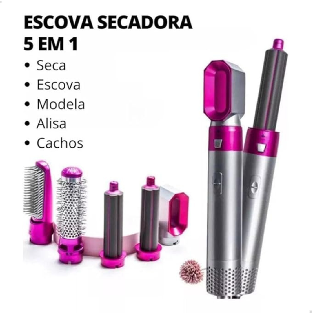 ThermaGlow - Escova Secadora de Cabelo 5 em 1 Multifuncional 110v