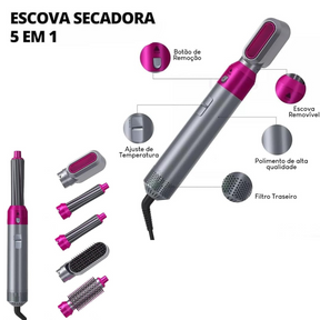 ThermaGlow - Escova Secador de Cabelo 5 em 1 Multifuncional 110v