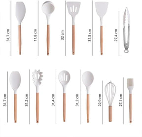 BEGE - 19 peças - Conjunto de Utensílios de Cozinha Completo