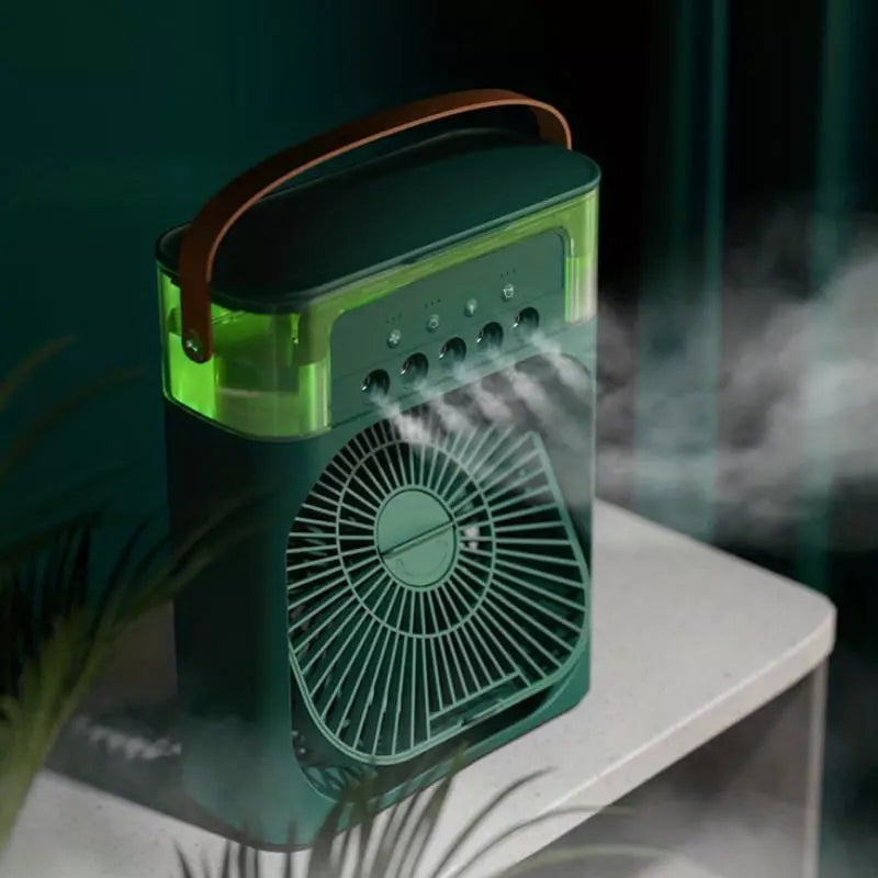 Mini Ventilador e Umidificador Portátil
