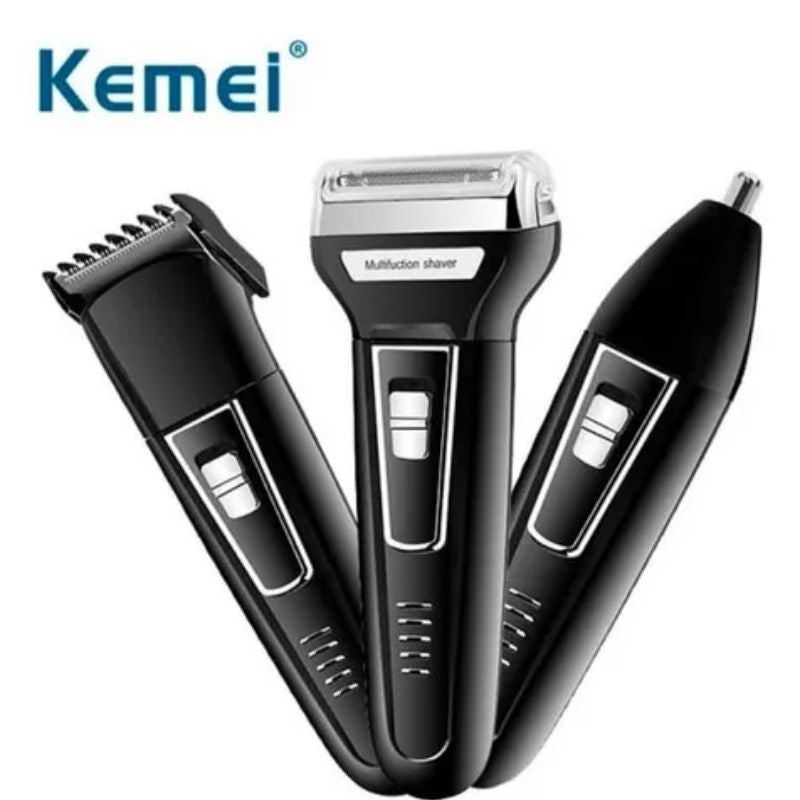 Precision Groom Kemei KM6558 – Aparador 3 em 1 Recarregável Bivolt